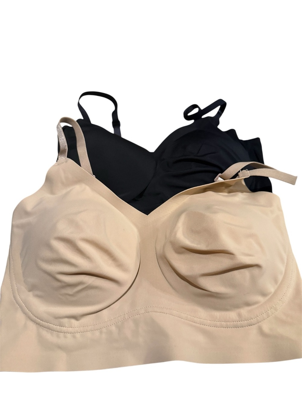 NWT TRUE Lift Full cup adjust black and nude bra bundle size XS
